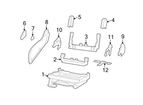 Chrysler oem dodge seat hinge cover 1fy171k7aa image 11