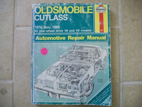 Haynes oldsmobile cutlass 1974-88 repair manual (658) v6 &amp; v8 all models