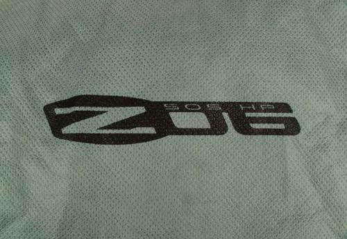 2006-2013 corvette z06 mosom gray car cover w/ embroidered front &amp; rear logos