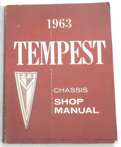1963 pontiac tempest shop repair manual original