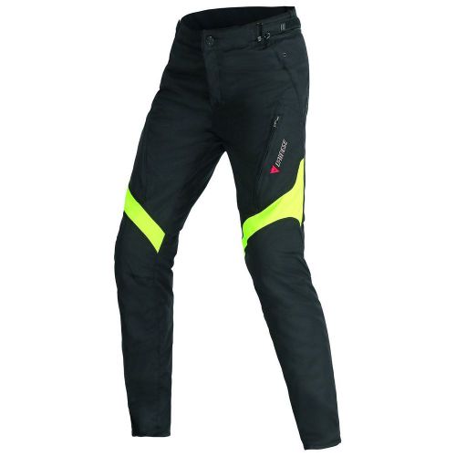 Dainese tempest d-dry womens textile motorcycle pants  black/fluo yellow