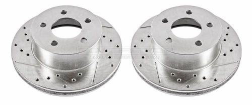 Disc brake rotor set - extreme performance drilled and slotted brake rotor