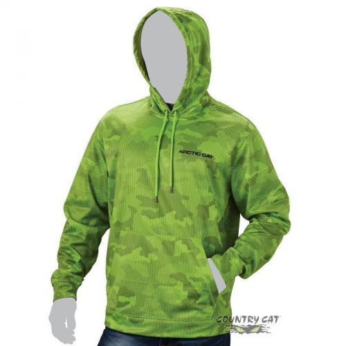 Arctic cat men&#039;s camo performance hoodie pullover lime - green - atv - 5268-84_