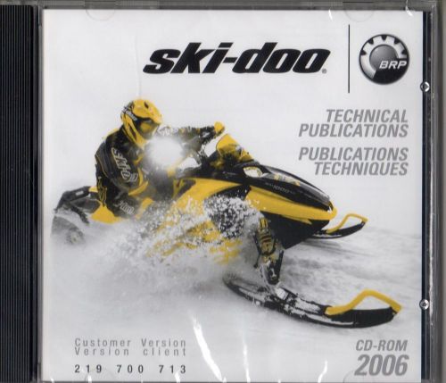 2006 ski-doo snowmobile service,parts,owners manual on cd rom 219 700 713  (938)