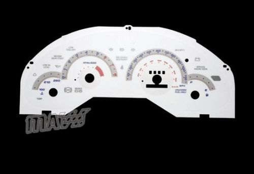 110mph silver/white reverse glow gauge indiglo new for 94-96 pontiac grand prix