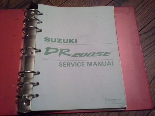 Suzuki 1996 dr200se dr200  genuine service manual binder 99500-41101-03e