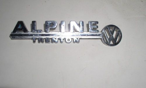 Alpine--vw metal  dealer emblem car  vintage