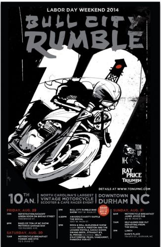 Vintage motorcycle poster honda yamaha suzuki cafe racer 59 ton up vincent ajs