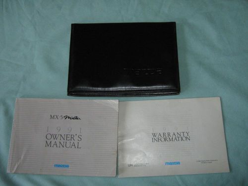 1991 mazda mx-5 miata car owners manual book guide case all models