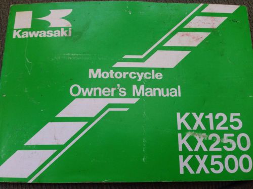 1991 kawasaki kx125-kx250-kx500 motocross motorcycle owners manual -kawasaki