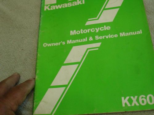 Kawasaki kdx60 owners &amp;  service manual nice