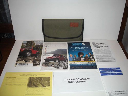 2011 jeep wrangler factory user guide and canvas case