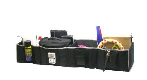 Floridabrands cargo trunk organizer, collapsible and foldable - black