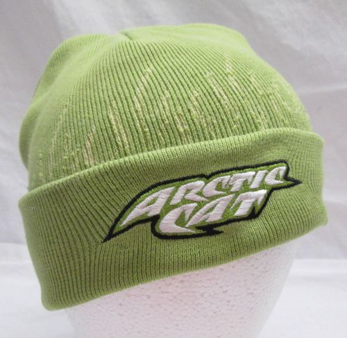 Arctic cat snowmobile one size fits most knit beanie hat - green
