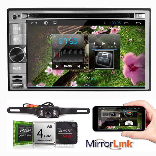 4 core android 4.4 6.2&#034; double 2 din car dvd player stereo radio gps navi+camera