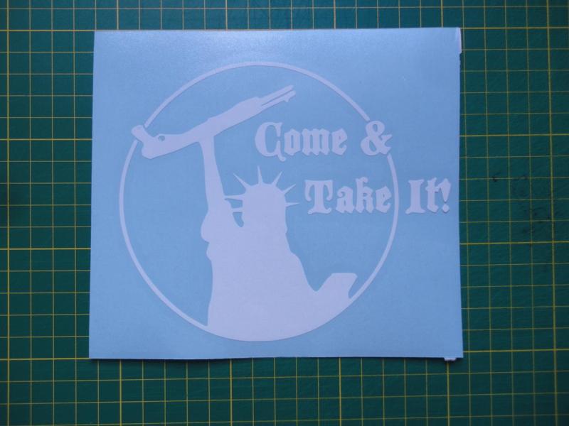 Lady liberty come & take it - gun rights, 2a, decal sticker