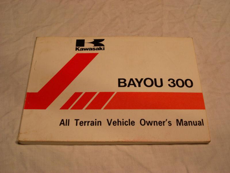 1985 kawasaki bayou 300 atv owner's manual
