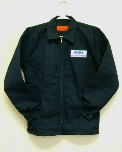 Ford racing mechanics garage work jacket coat navy mens size medium sz m