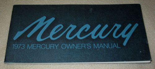 1973 mercury owners manual very good condition