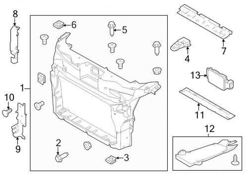 Ford oem radiator support air deflector bb5z8326c image 7