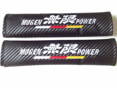 Carbon fiber seat belt cover pad for mugen power s2000 dc5 crx rsx civic accord