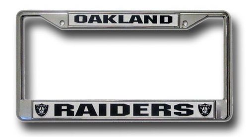 Oakland raiders chrome license frame