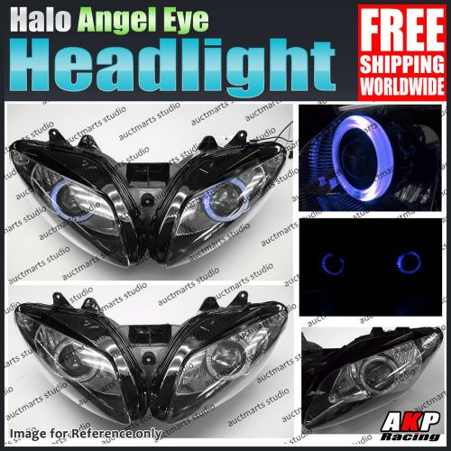 For yamaha yzf r1 02-03 halo angel eye hid led xenon headlight assembly blue gb