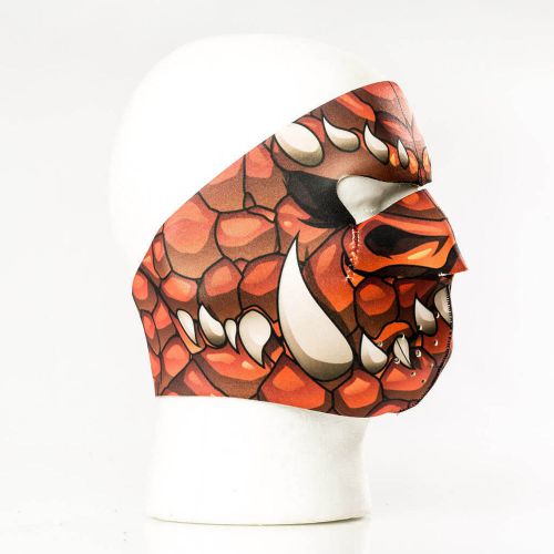 Red dragon neoprene ski mask full motorcycle biker face mask reversible new
