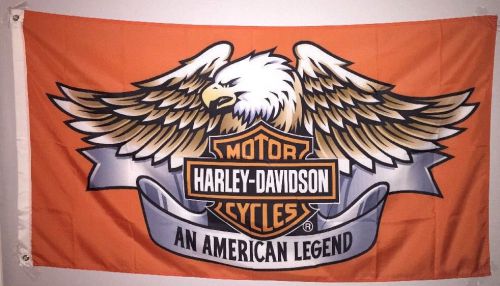 Harley davidson motorcycle american legend eagle flag banner garage 3x5 new