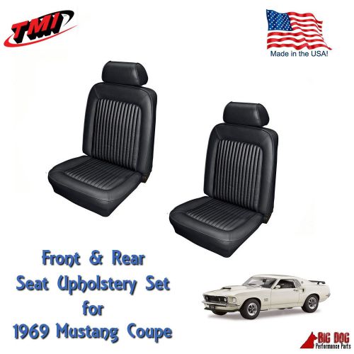 Front &amp; rear seat upholstery for 1969 mustang by tmi made in the usa! ships free