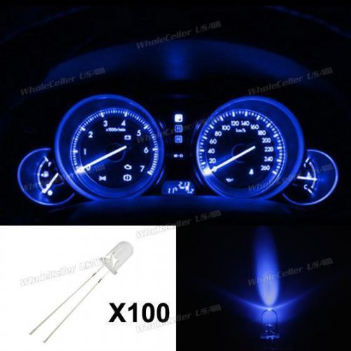 100x mini wiring lamps instrument panel lights 5mm soldering blue diode led