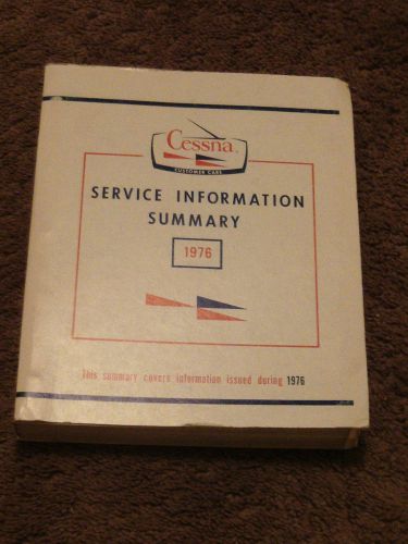 1976 cessna service information summary manual bulletins letters revision update