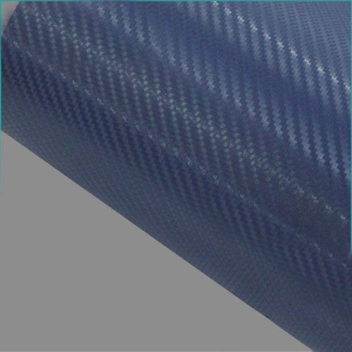Useful 127cm*30cm blue carbon fiber vinyl auto car wrap sheet roll film sticker