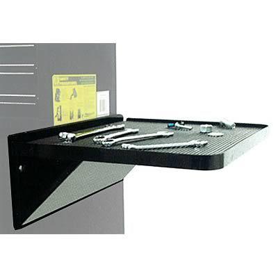 Homak toolboxes folding shelf steel black powdercoated 18.110"wx15.750"dx1.970"h