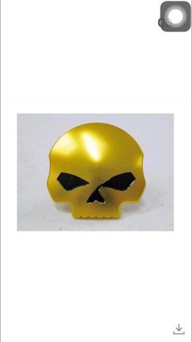 Gold black skull gas tank cap for harley davidson touring road king classic flhr