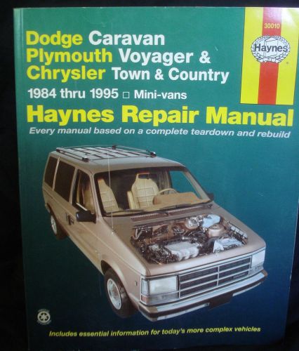 30010 haynes repair manual dodge plymouth chrysler mini-vans 1984-95