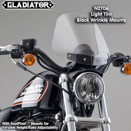 Harley xl883l sportster low gladiator windshield light tint black mnts n2706 nib