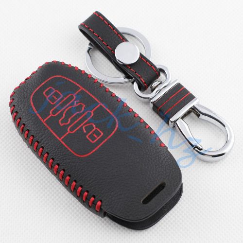 Leather key case fob holder cover for audi a4 q5 a5 s5 a6 s6 a7 a8 accessories
