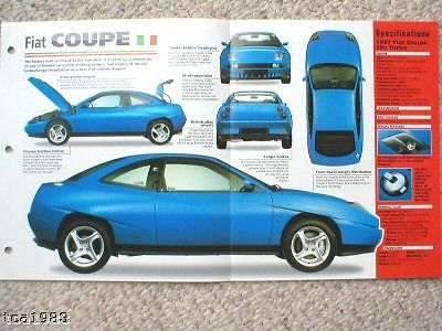 1996 / 1997 fiat coupe 20v / 20 v turbo imp brochure
