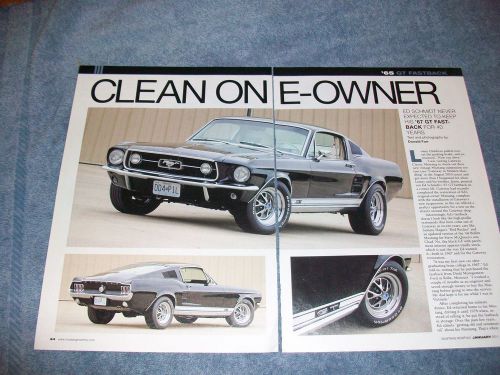 1967 gt mustang fastback article &#039;clean one-owner&#039;