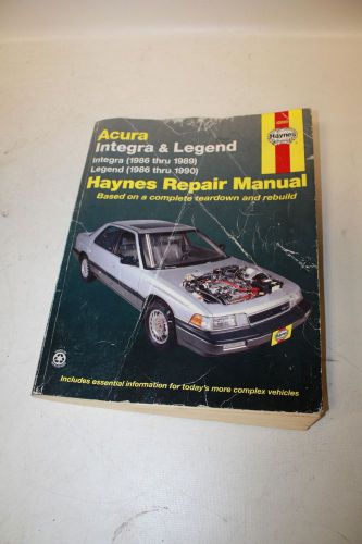 Haynes repair manual for acura 86-89 integra and 86-90 legend