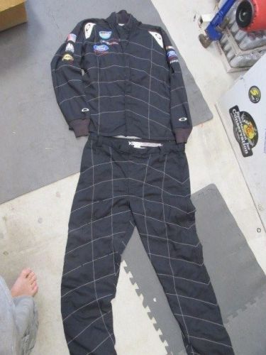 Nascar race used crew suit 2 pc sfi 3/2a-5 oakley ford (#101)