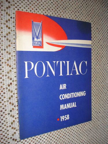1958 pontiac air conditioning shop manual a/c service book rare original