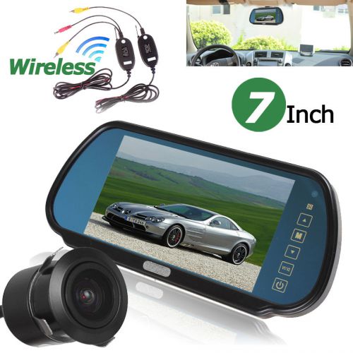 Car backup camera + 7&#034; lcd widescreen 2-channel video input car rearview monitor