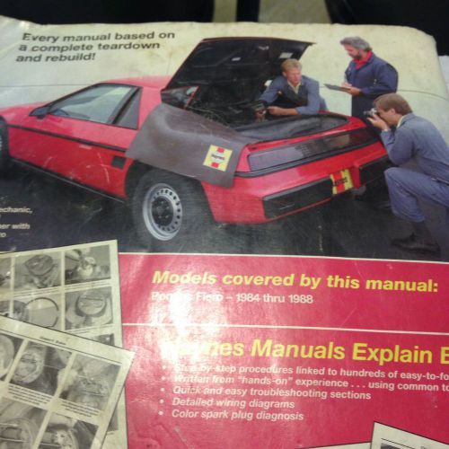 Pontiac fiero haynes auto repair manual 1984 thru 1988 collectable