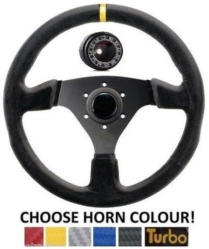 Suede steering wheel &amp; boss kit fit vw golf gti golf mk3 caddy lupo polo gti new