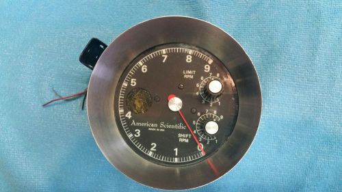 American scientific shift rev limit rpm-shift light-tach 9000 rpm-tachometer