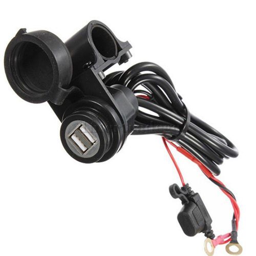 Motorcycle 12v to 5v dual usb waterproof cellphone charger power adapter