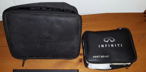 2008 infiniti g owners manual, first aid kit, and cases