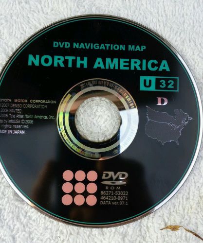 Toyota highlander navigation disc...2008 and above u32 d...north america  v07.1